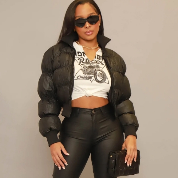 Swankaposh Pack Light Puffer Jacket Black Size Medium - Picture 6 of 6